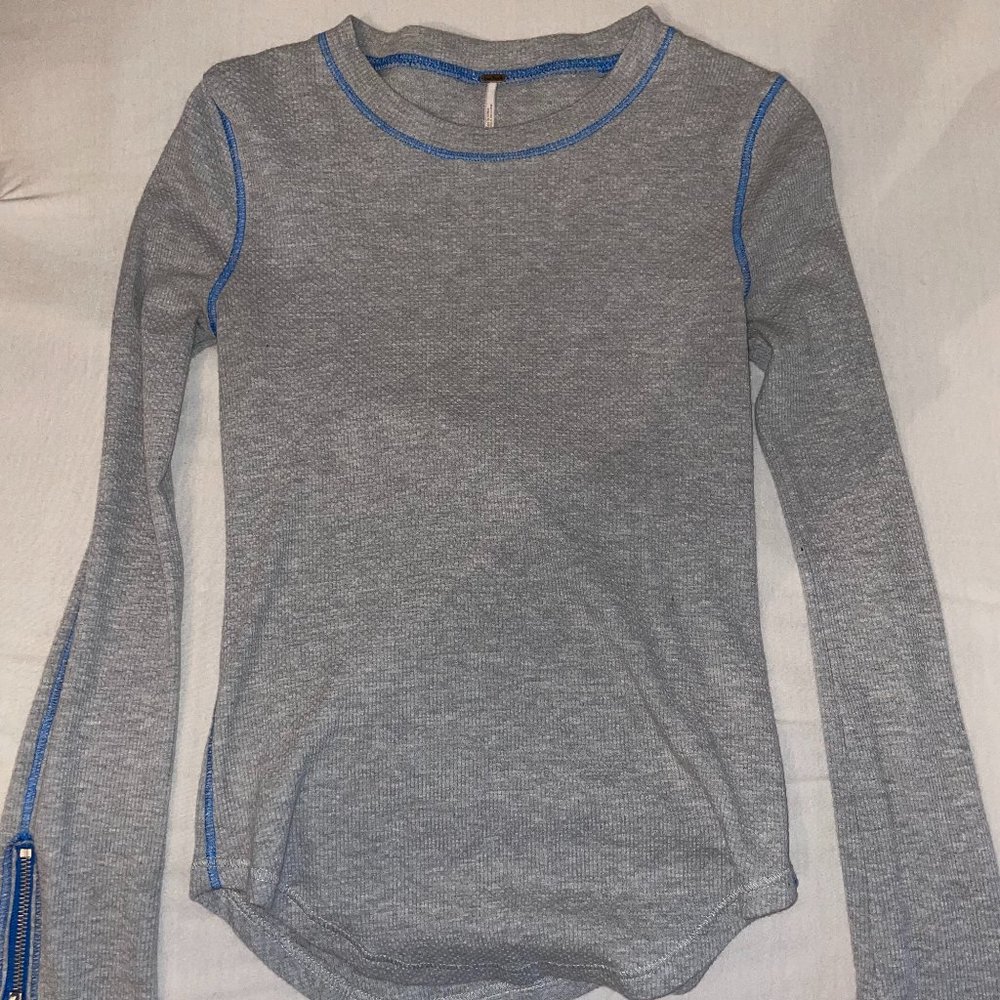 Free People Grey Thermal